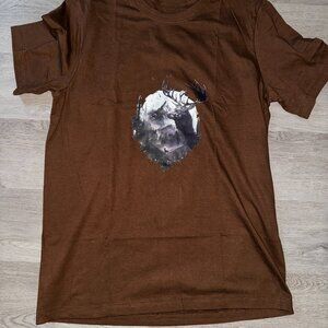 Brown - Deer T- Shirt - Custom T-shirts